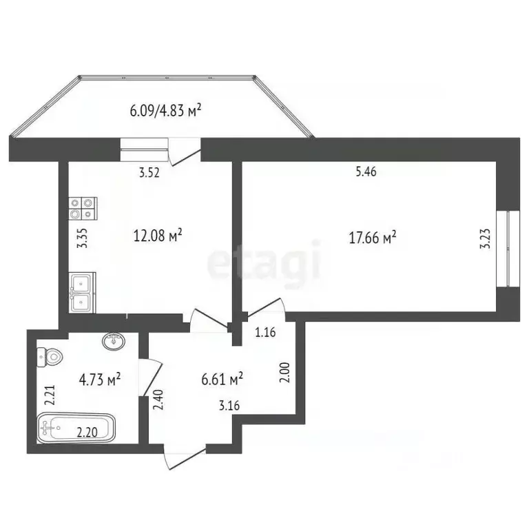 1-к кв. Ростовская область, Ростов-на-Дону ул. Петренко, 22 (44.0 м) - Фото 1
