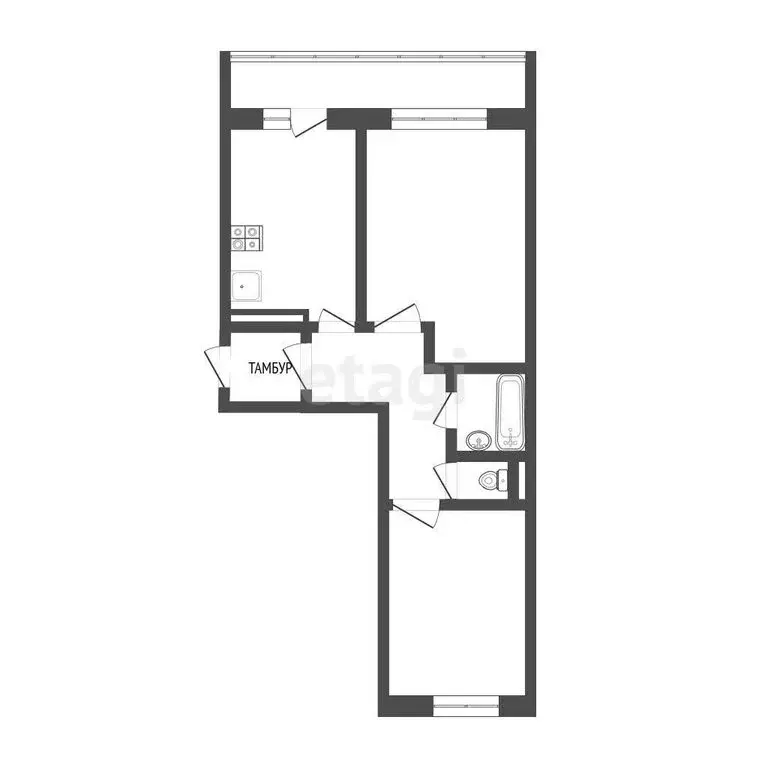2-комнатная квартира: Ульяновск, улица Игошина, 3 (50.3 м) - Фото 1