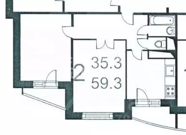 2-к кв. Московская область, Красногорск городской округ, Путилково пгт ... - Фото 2