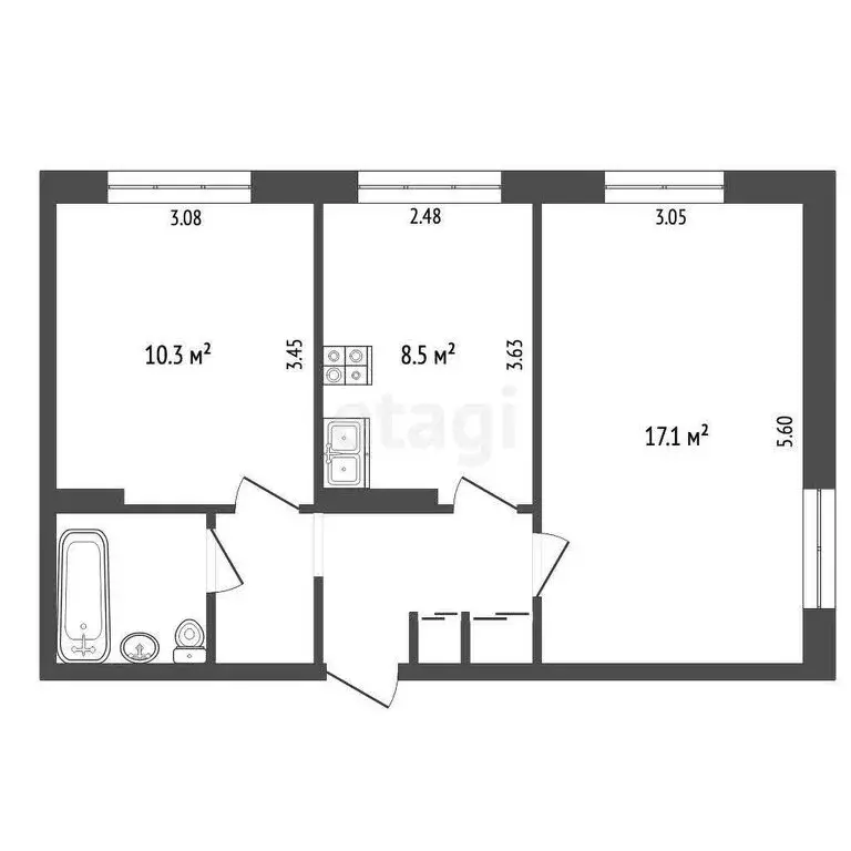 2-комнатная квартира: Петропавловск-Камчатский, улица Автомобилистов, ... - Фото 1