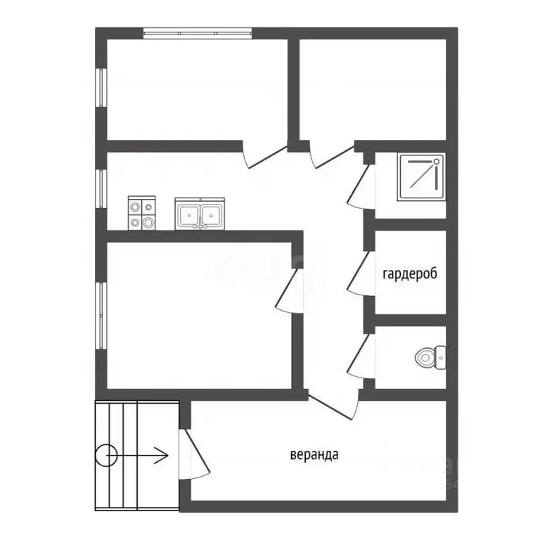 3-к кв. Владимирская область, Камешково ул. Карла Либкнехта, 19 (48.8 ... - Фото 2