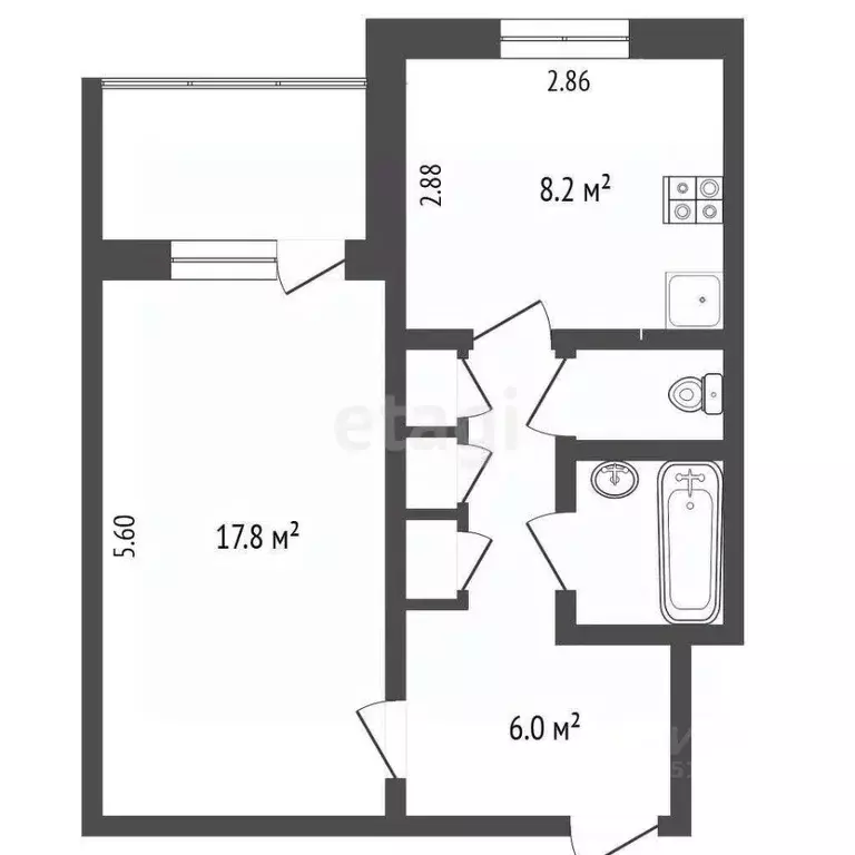 1-к кв. Ямало-Ненецкий АО, Новый Уренгой Мирный мкр, 4/2А (36.2 м) - Фото 2