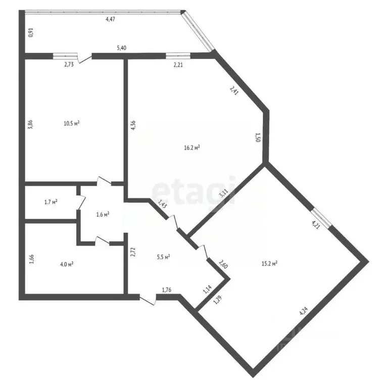 2-к кв. Амурская область, Благовещенск Игнатьевское ш., 12/3 (54.7 м) - Фото 1