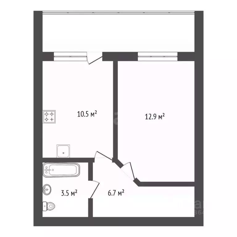 1-к кв. Амурская область, Благовещенск ул. Василенко, 5 (33.1 м) - Фото 0