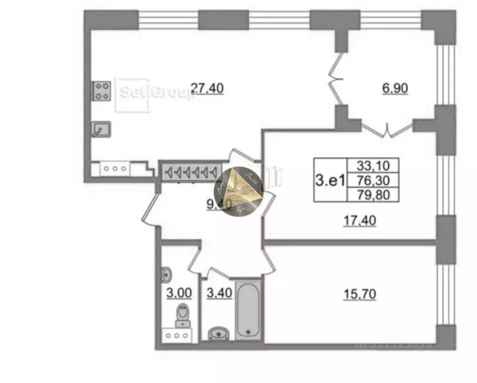 2-к кв. Санкт-Петербург Петровский просп., 28к2 (76.3 м) - Фото 1