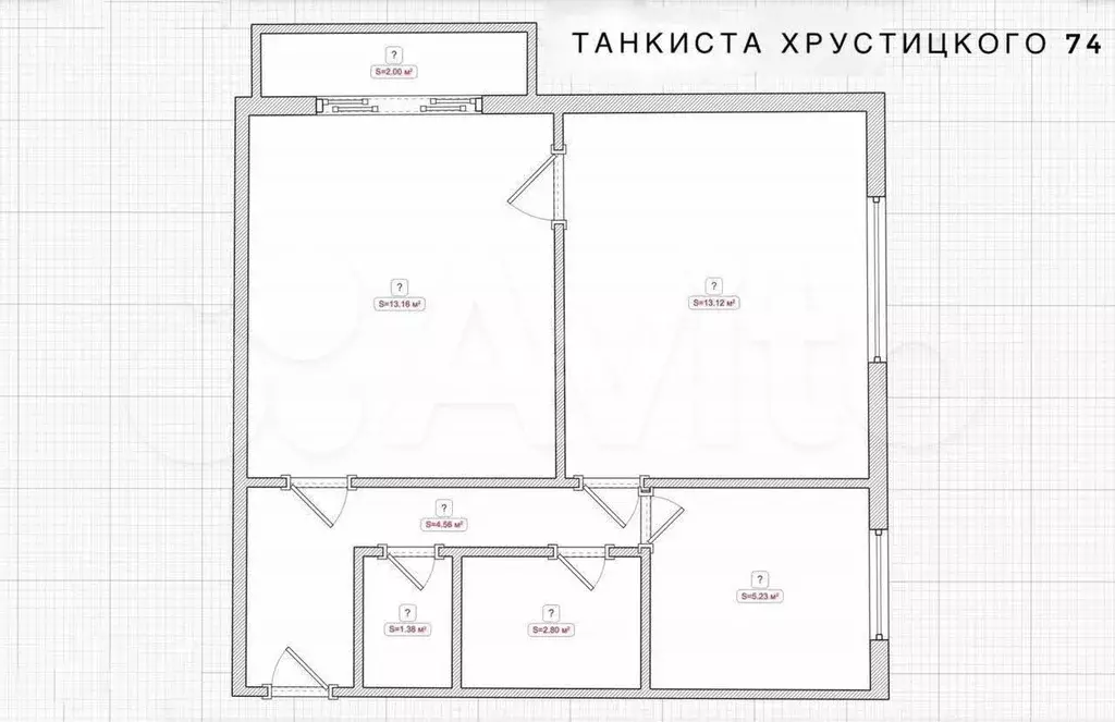 2-к. квартира, 41,2 м, 3/3 эт. - Фото 0