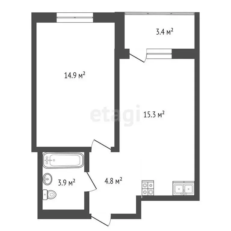 1-комнатная квартира: Калуга, Комфортная улица, 19 (39.9 м) - Фото 1