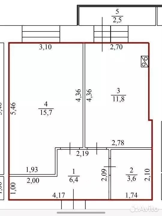 1-к кв. Костромская область, Кострома Окружная ул., 51А (37.0 м) - Фото 0