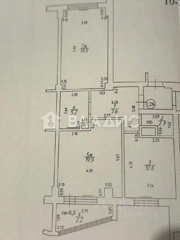 2-к кв. Калининградская область, Калининград Батальная ул., 94 (67.4 ... - Фото 2