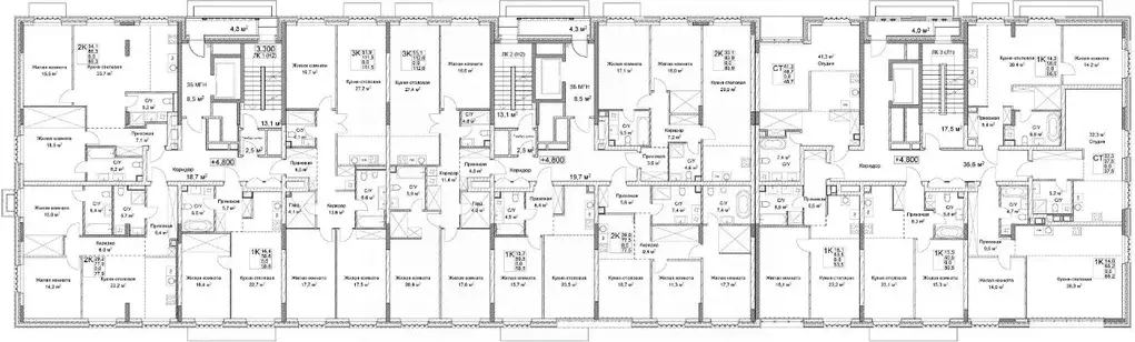 2-к кв. Нижегородская область, Нижний Новгород Ильинская ул. (77.5 м) - Фото 2