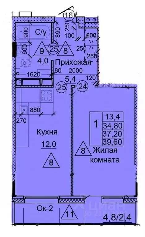 1-к кв. Московская область, Солнечногорск городской округ, Голубое пгт ... - Фото 2
