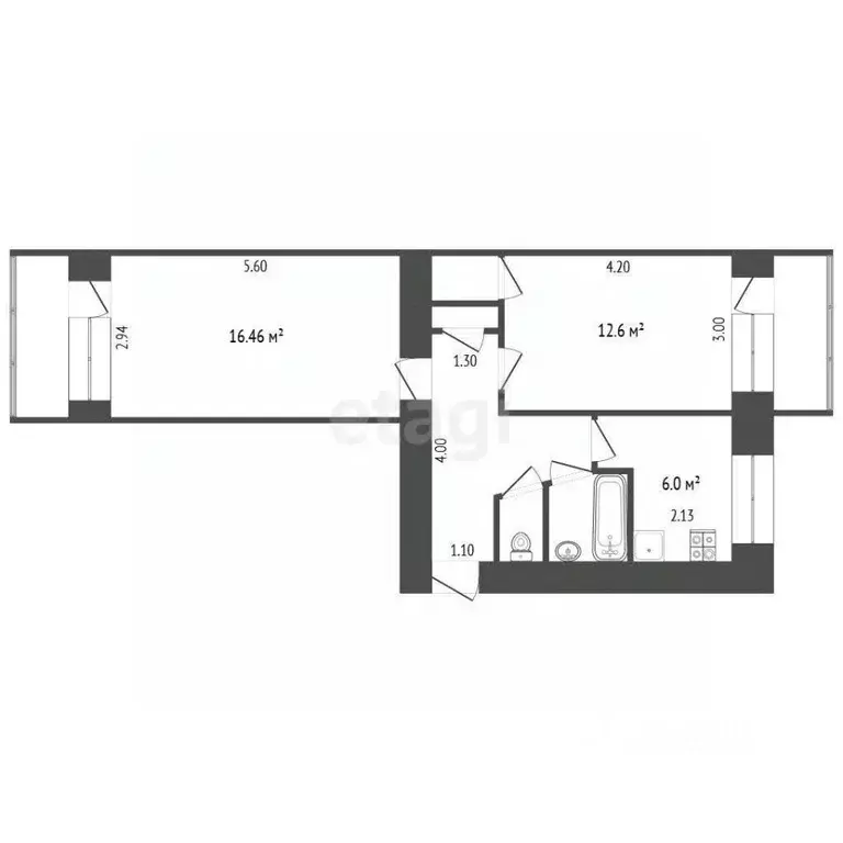 2-к кв. Владимирская область, Костерево г. Петушинский муниципальный ... - Фото 2