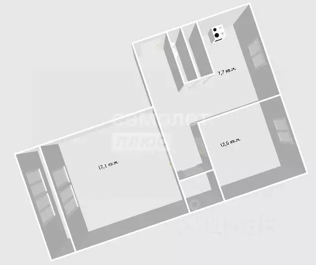 2-к кв. Ленинградская область, Тосно г. Тосненский район, Тосненское ... - Фото 2