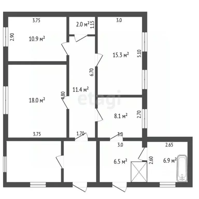Дом в Кемеровская область, Крапивинский пгт ул. Томская, 14 (74 м) - Фото 1