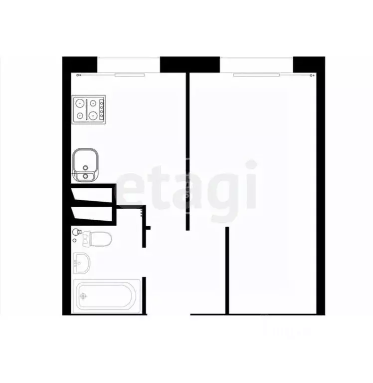 1-к кв. Смоленская область, Смоленск Краснинское ш., 32 (33.0 м) - Фото 1