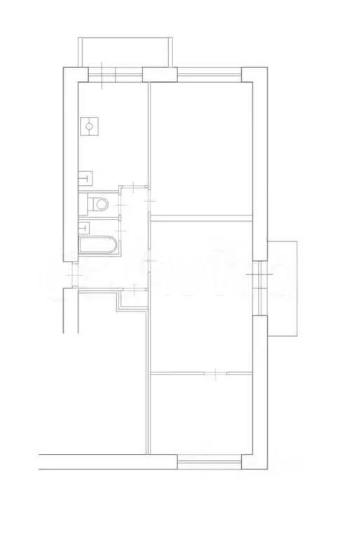 3-к. квартира, 65 м, 1/12 эт. - Фото 0