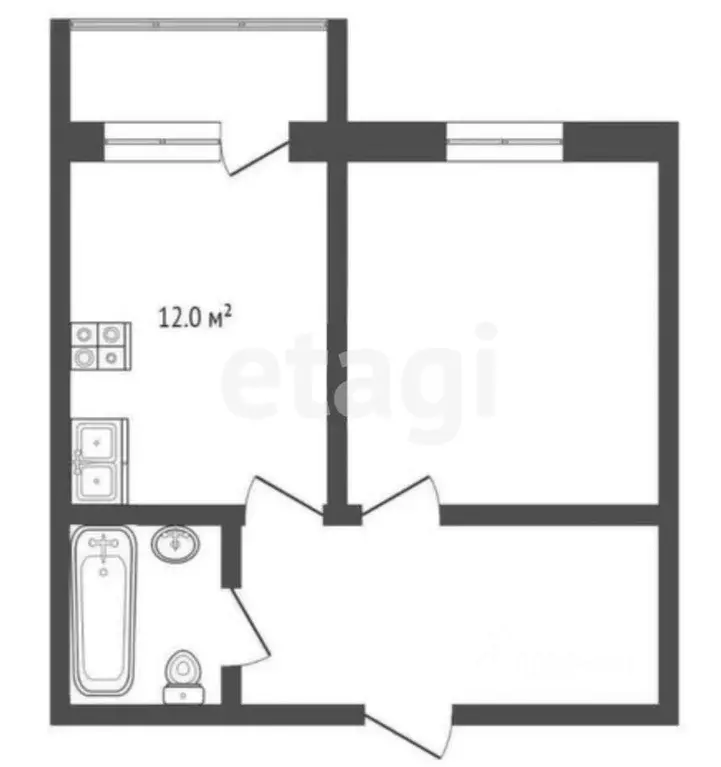 1-к кв. Краснодарский край, Краснодар ул. Ивана Беличенко, 103к1 (34.9 ... - Фото 2