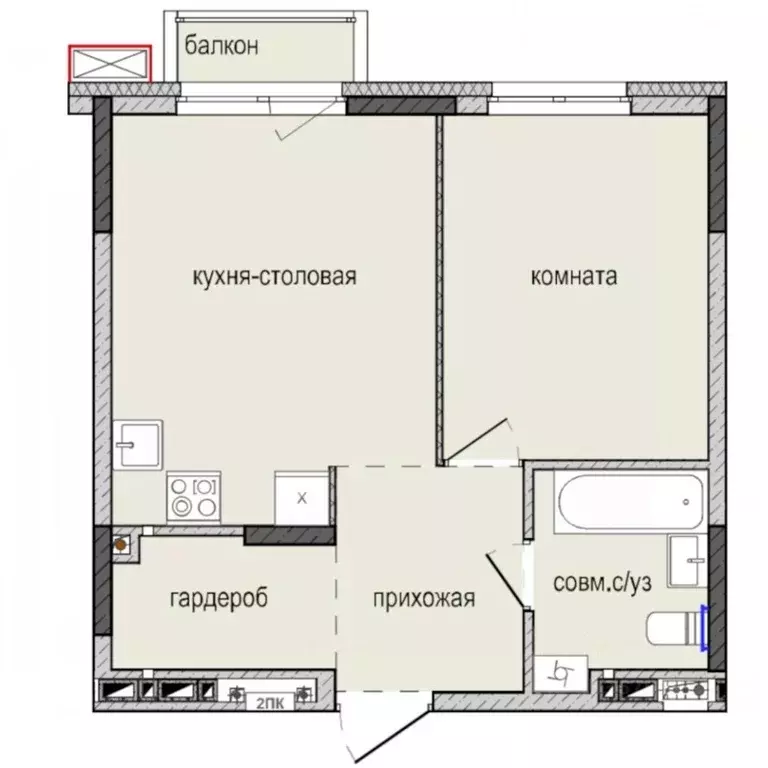 1-к кв. Удмуртия, Ижевск Культбаза жилрайон, 8-й мкр, Ежевика жилой ... - Фото 0