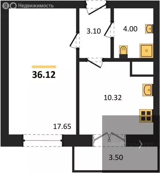 1-комнатная квартира: Воронеж, Цимлянская улица, 10 (36.12 м) - Фото 0