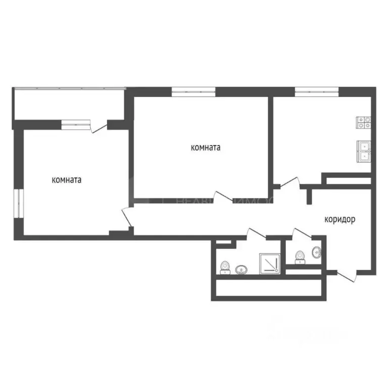 2-к кв. Тюменская область, Тюмень ул. Мельникайте, 2к11 (58.7 м) - Фото 2