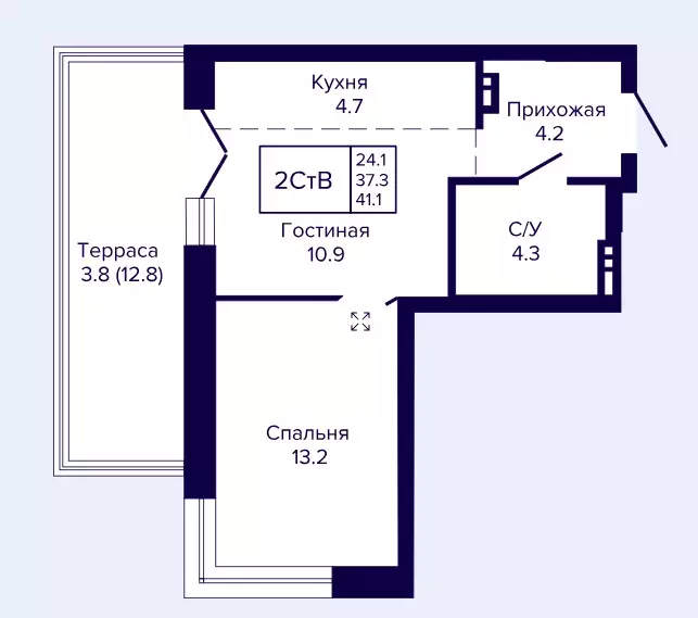 Продаётся 1-к квартира, 41 м - Фото 1