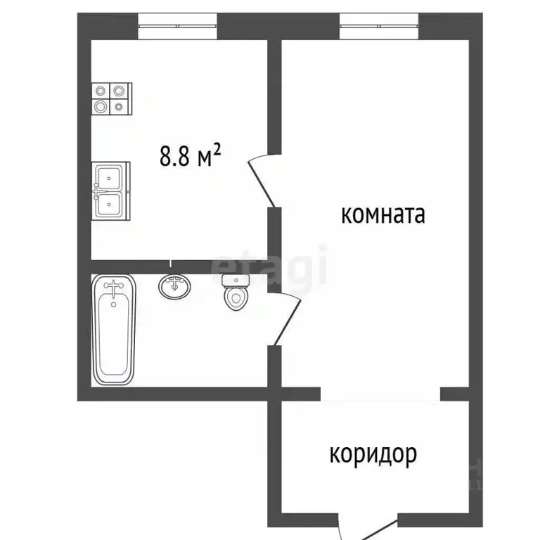 1-к кв. Московская область, Сергиево-Посадский городской округ, д. ... - Фото 2