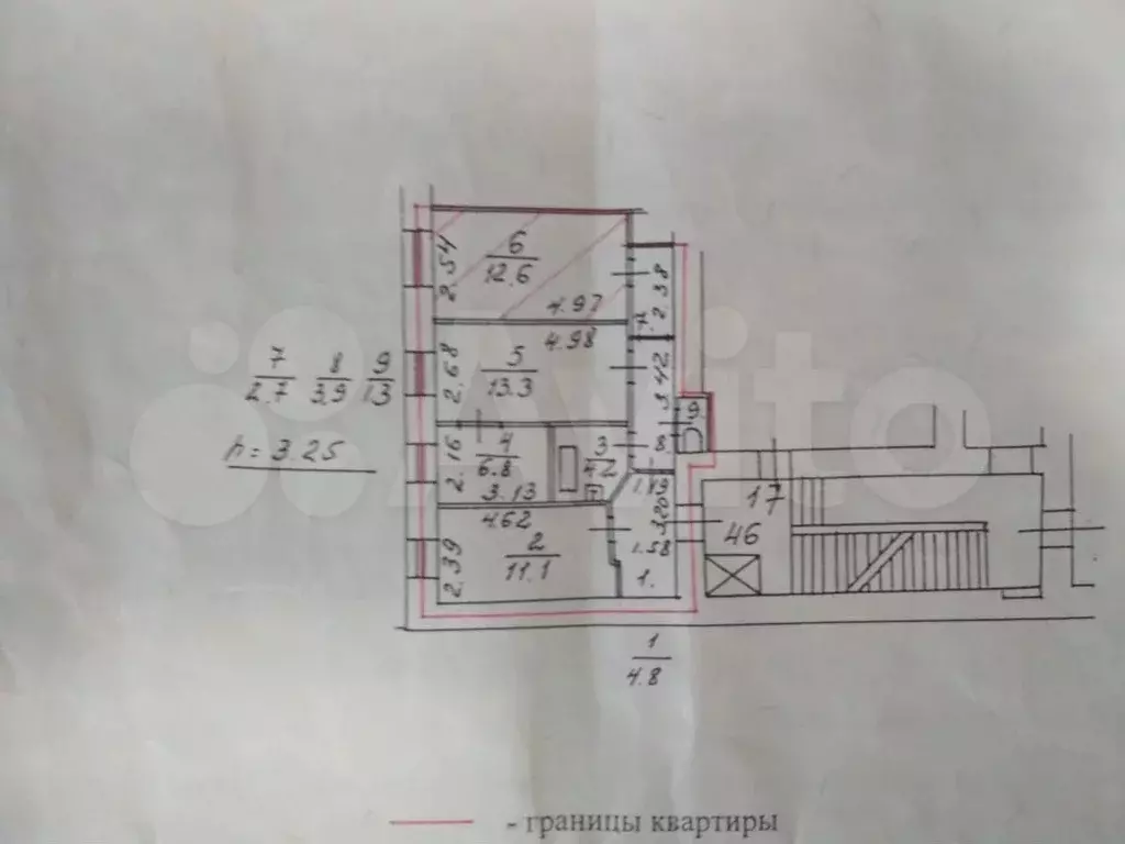 Комната 60,7 м в 2-к., 3/6 эт. - Фото 0