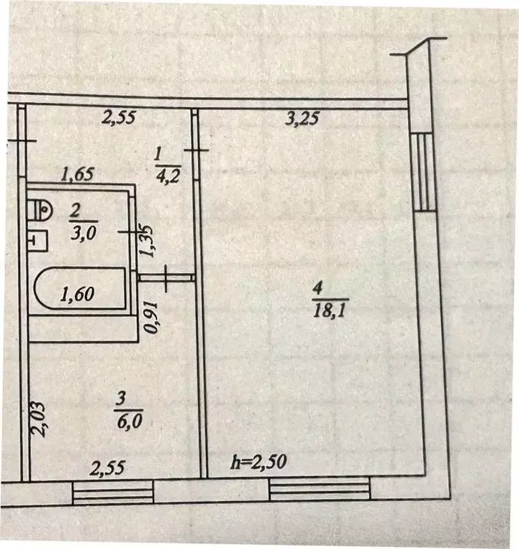 1-к кв. Татарстан, Казань ул. Гагарина, 43 (32.0 м) - Фото 2