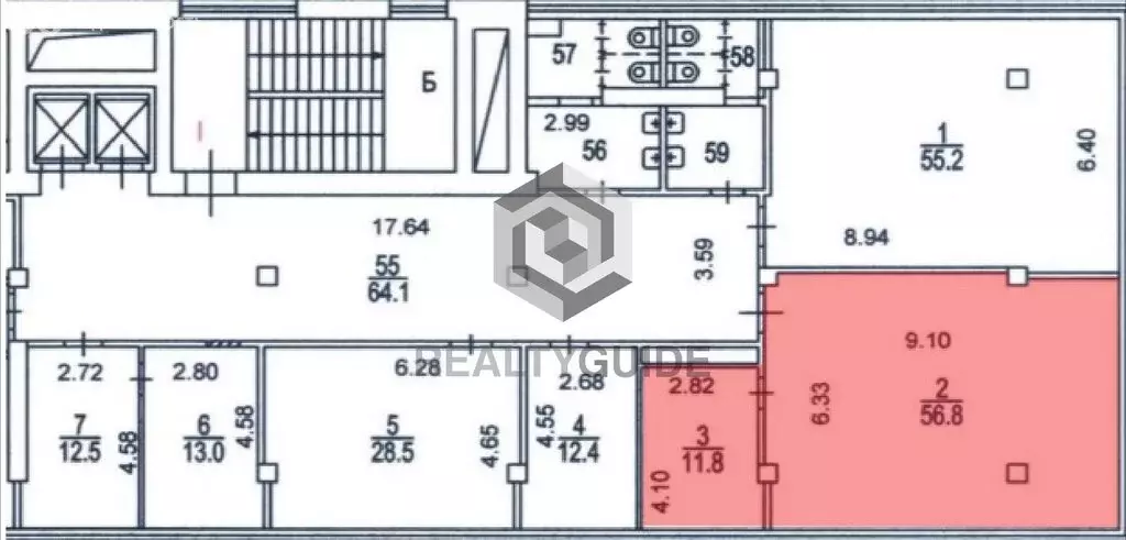 Офис (68.6 м) - Фото 1