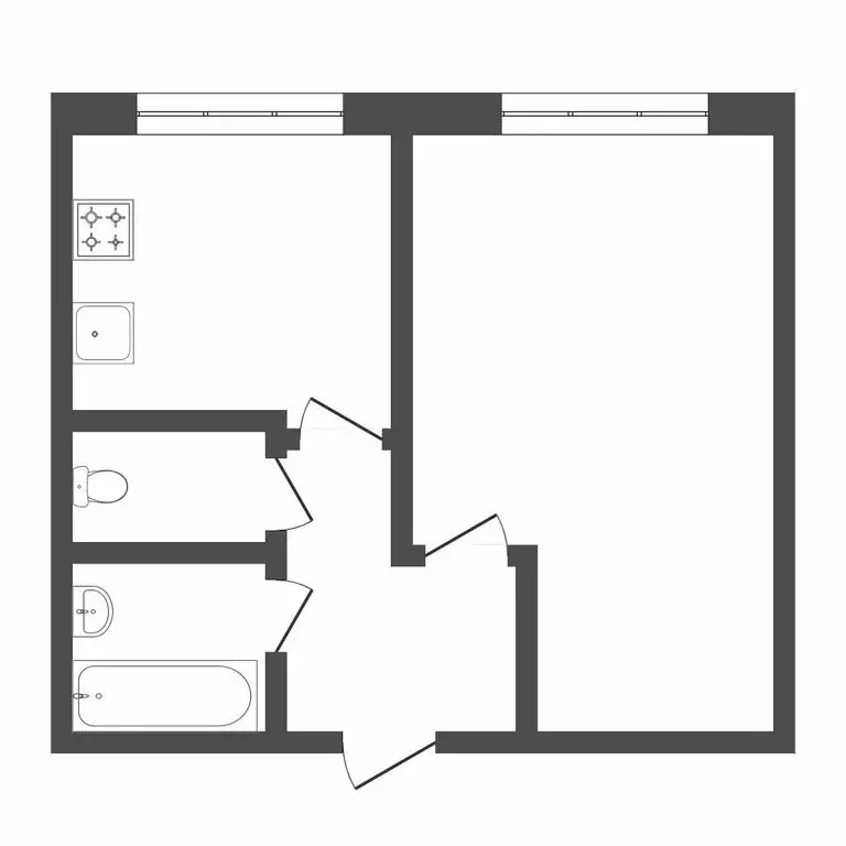1-комнатная квартира: Тюмень, улица Коммунаров, 39 (29.1 м) - Фото 1