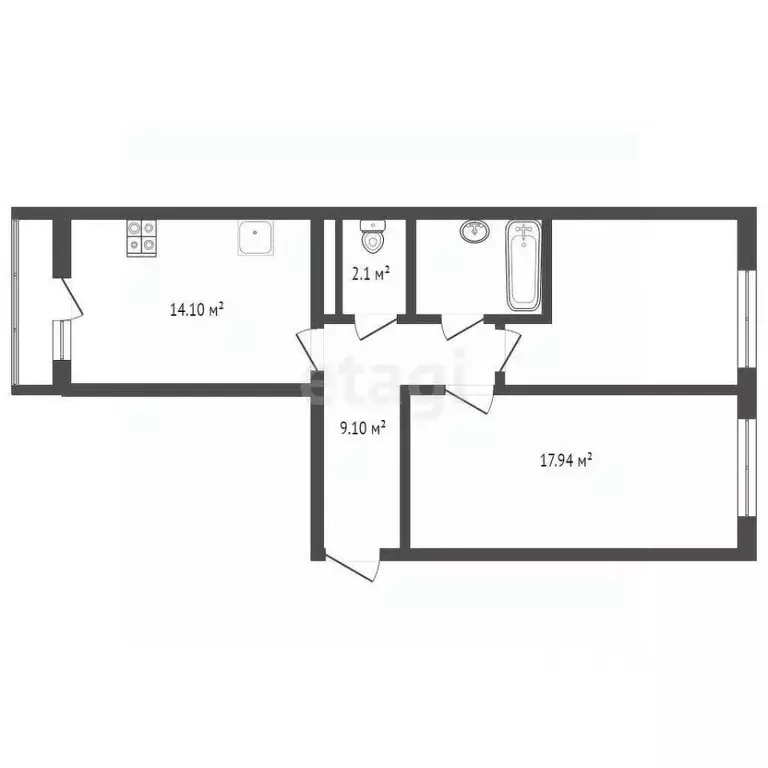 2-к кв. Вологодская область, Вологда ул. Чернышевского, 122Ак1 (60.2 ... - Фото 2