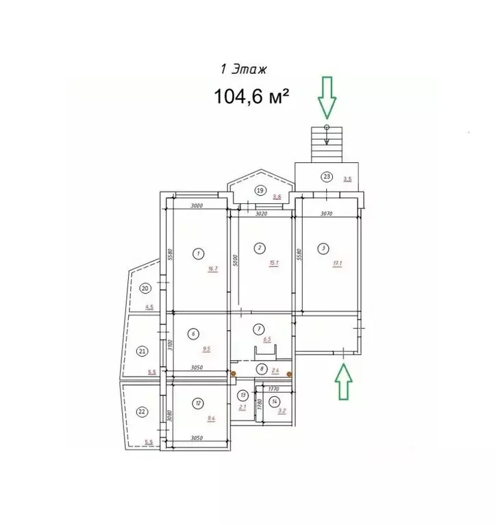 Помещение свободного назначения в Крым, Ялта ул. Грибоедова, 21к1 (105 ... - Фото 2