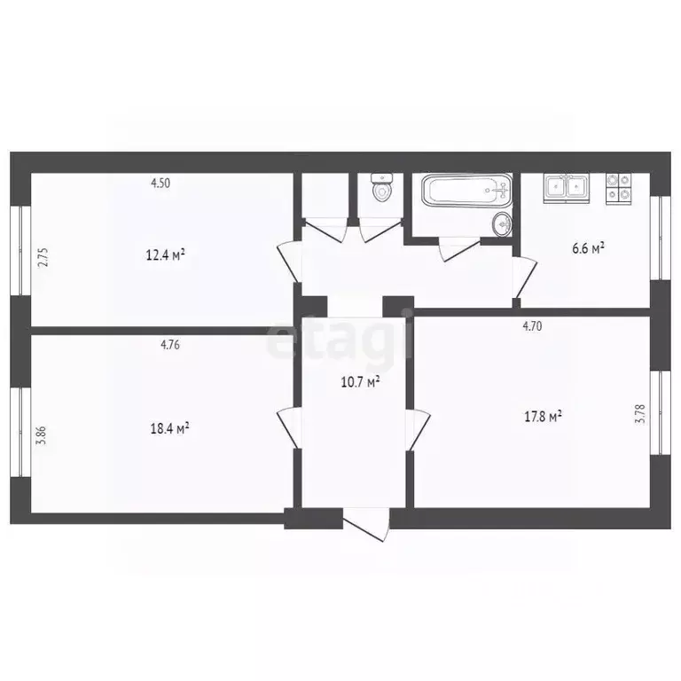 Комната Вологодская область, Вологда Предтеченская ул., 60 (17.8 м) - Фото 2