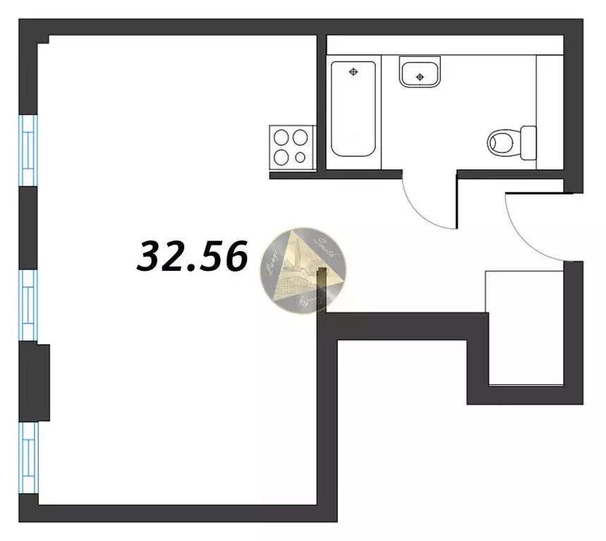 Продаётся квартира-студия, 32.5 м - Фото 1