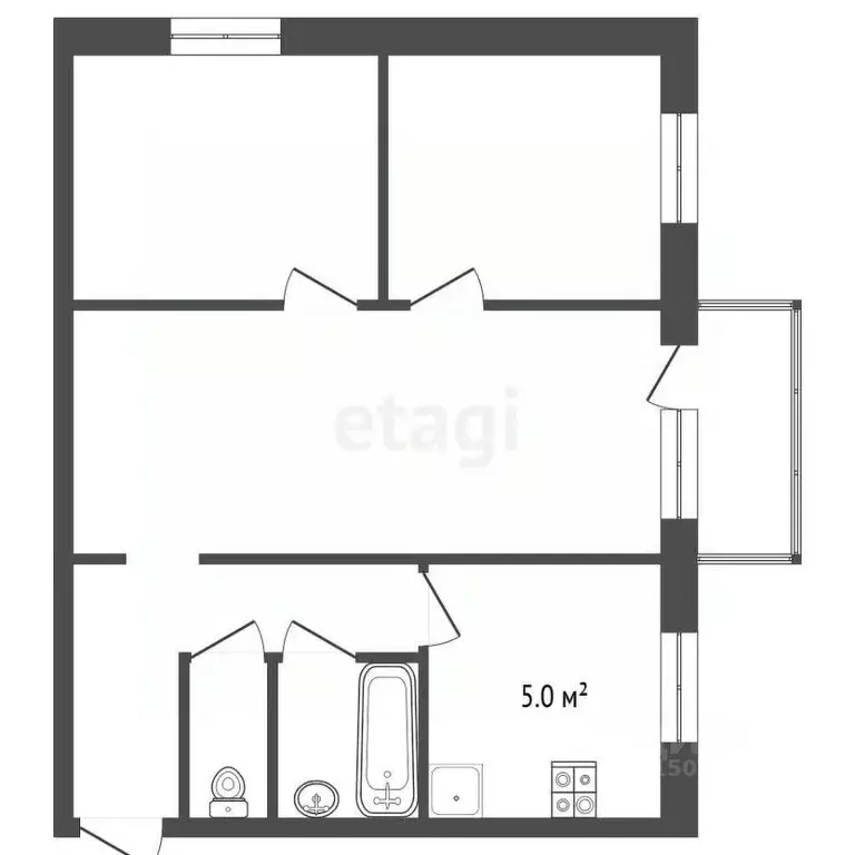 3-к кв. Нижегородская область, Выкса Юбилейный мкр, 10 (49.4 м) - Фото 1