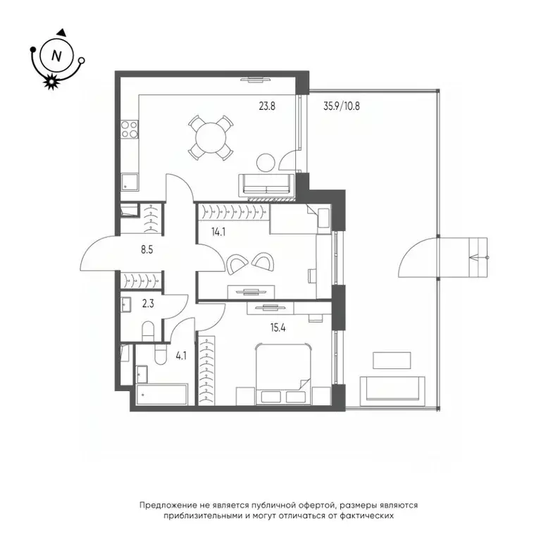 2-к кв. Омская область, Омск Зеленая река мкр, 13 (79.0 м) - Фото 0