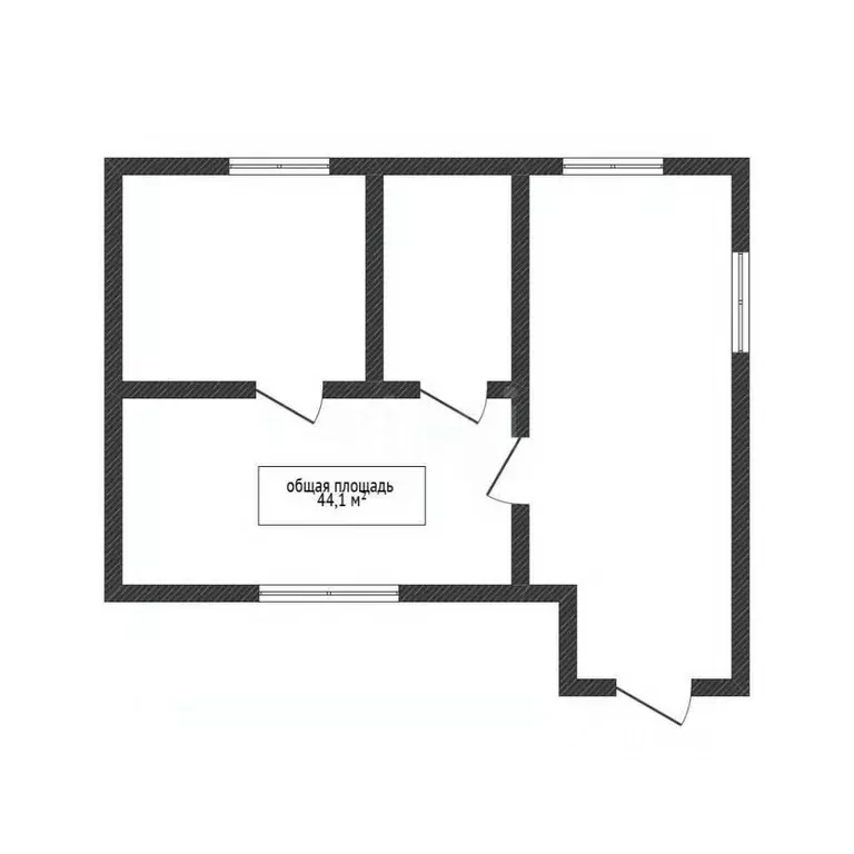 3-к кв. Брянская область, Трубчевск Брянская ул., 119 (44.0 м) - Фото 2