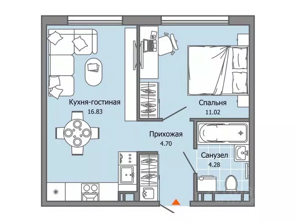 1-к кв. Ульяновская область, Ульяновск Город Новаторов жилой комплекс, ... - Фото 0