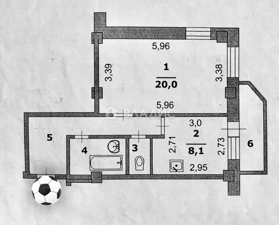 1-к кв. Белгородская область, Белгород ул. 5 Августа, 37 (45.0 м) - Фото 2
