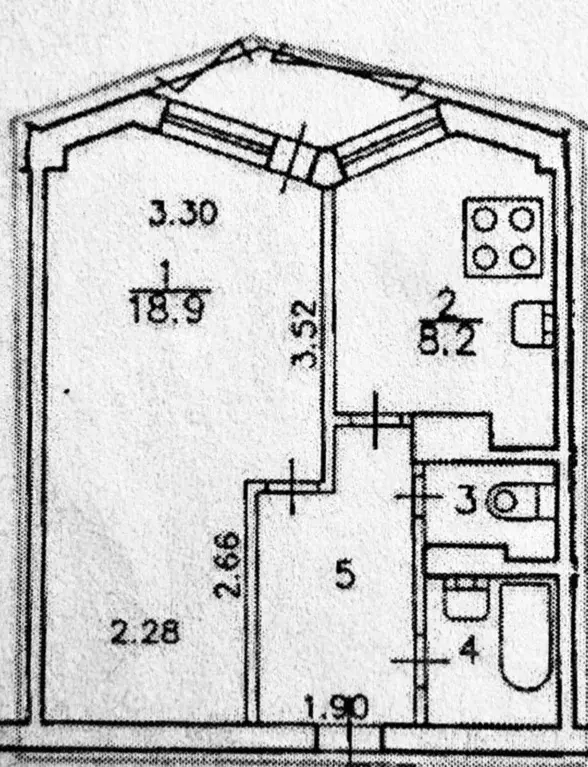 1-к кв. Санкт-Петербург Новосмоленская наб., 2 (36.9 м) - Фото 2
