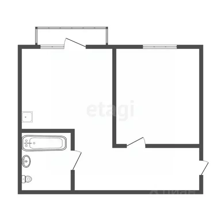 1-к кв. Бурятия, Улан-Удэ 112-й мкр, 21 (28.1 м) - Фото 1