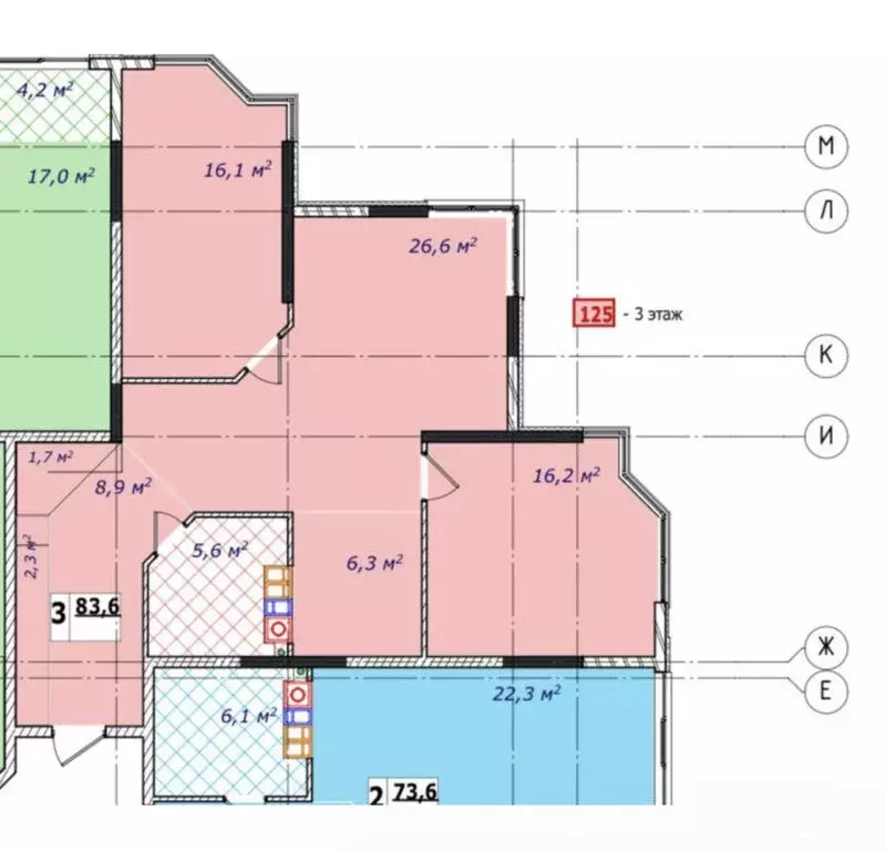 3-комнатная квартира: Геленджик, Верхняя улица, 4к3 (83.6 м) - Фото 1