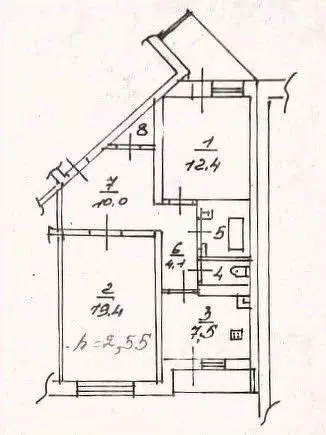 2-к кв. Тверская область, Тверь Смоленский пер., 3 (60.9 м) - Фото 1