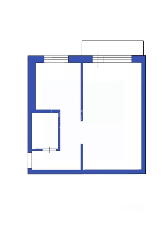 1-к кв. Кемеровская область, Юрга ул. Мира, 3А (34.8 м) - Фото 2