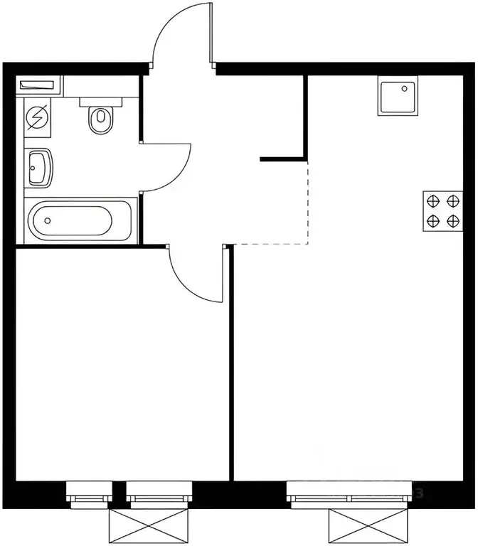 1-к кв. Московская область, Люберцы ул. 8 Марта, 18к2 (41.0 м) - Фото 1