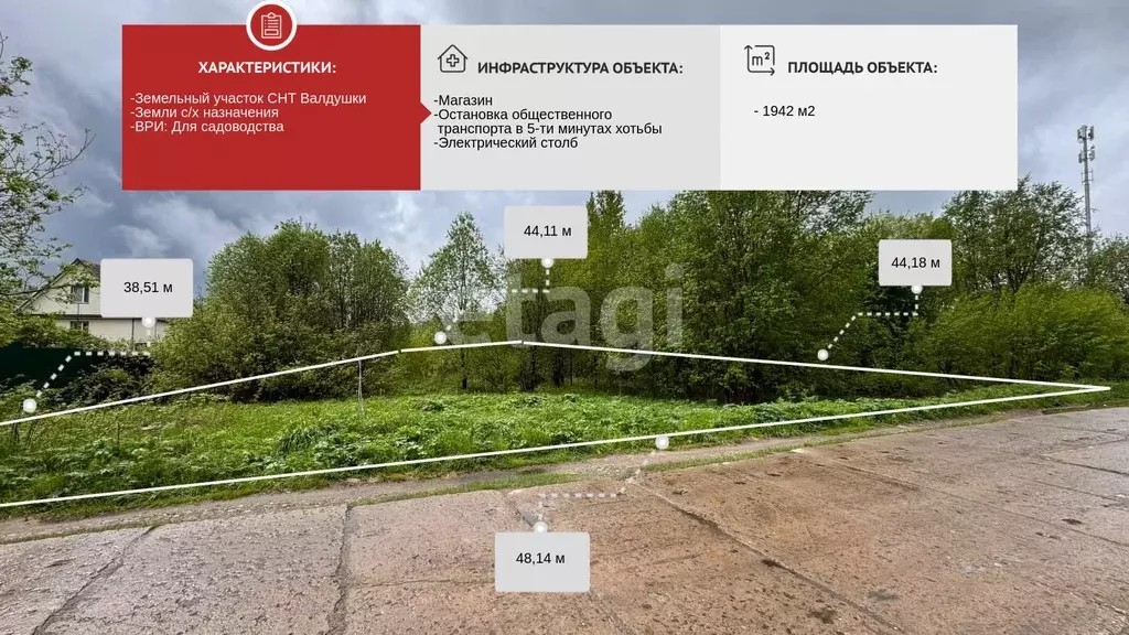Участок, 19.4 сот., сельхоз (снт или днп) - Фото 0