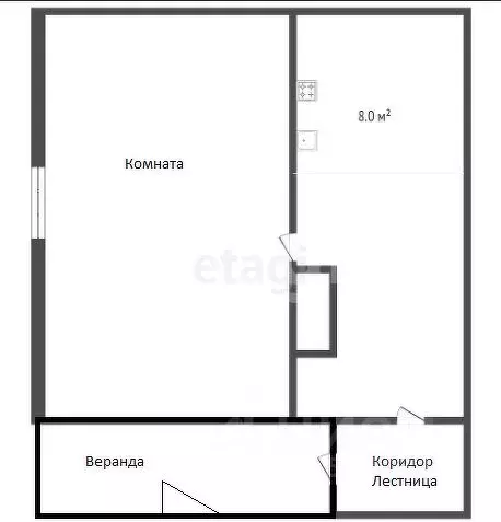 1-к кв. Крым, Алушта ул. Карла Маркса (32.8 м) - Фото 0