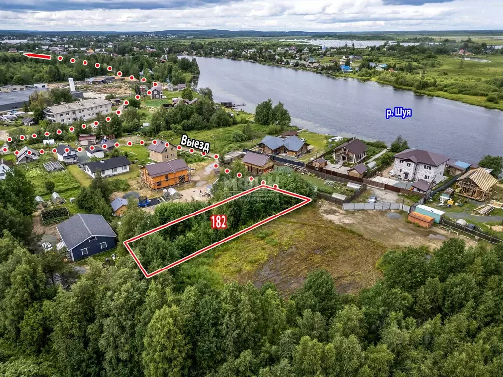 Участок в Карелия, Прионежский район, пос. Шуя ул. Рыбацкая (8.74 ... - Фото 1