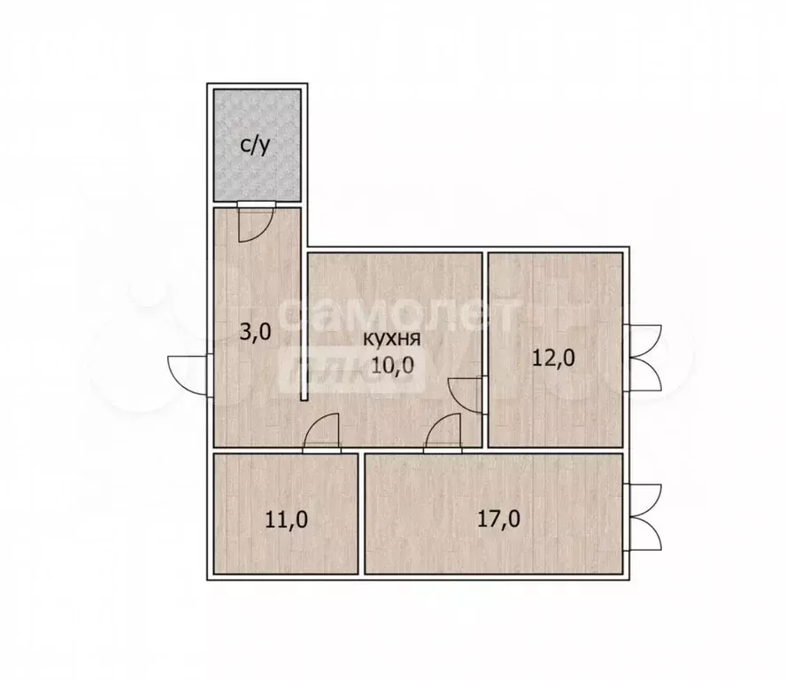 2-к. квартира, 55 м, 6/9 эт. - Фото 1