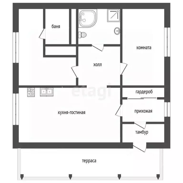 Дом в Мордовия, Рузаевский район, с. Татарский Шебдас Рабочая ул., 49 ... - Фото 1